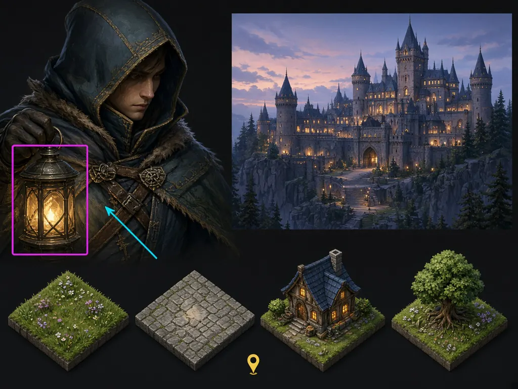 Mark the edit, draw a skybox, and tiles that sit together