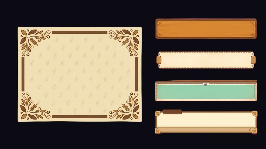 A Matching Game UI Kit With Panels Built to 9-Slice